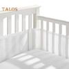 2 Pcs Mesh Crib Liner Breathable Crib Liner with Straps Baby-Safe Crib Liner for Baby Safety Covers 4 or 3 Sides Full-Size Baby Bed