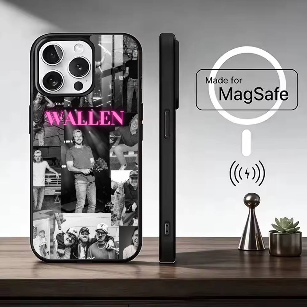 Morgan W-Wallen Singer Phone Case For iPhone17,16,15,14,13,12,11 Plus,Pro Magnetic with Magsafe Wireless Charging