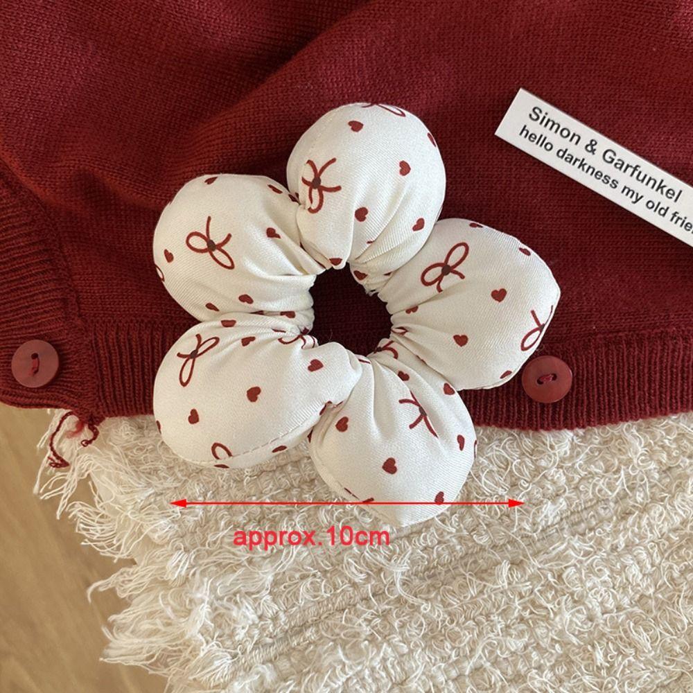 Oversized Plaid Hair Ropes Elastic Ponytail Decorative Hairband Flower Scrunchie Hair Accessories