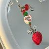 Y2K 3D Strawberry Phone Strap Cute Love Heart Pendant Keychain  Bag Phone Accessories
