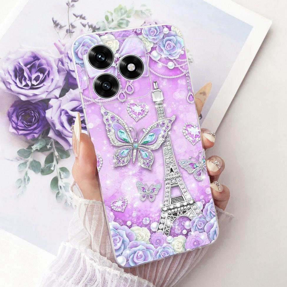 Case For Honor X5C Plus Cover Transparent Luxury Cute Cat Fashion Butterfly Cool Painted Casing For Honor X5cPlus