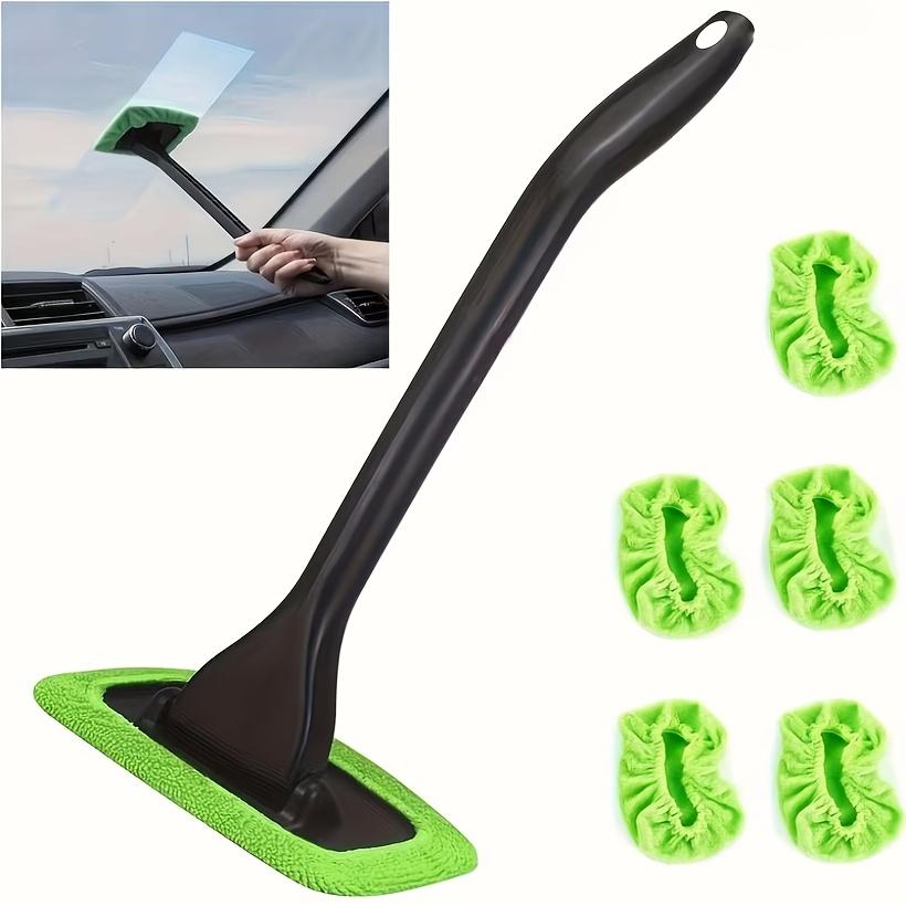 6Pcs, Windshield Cleaning Tools, Car Window Cleaner, Includes 5 Reusable Car Interior Cleaning Pads, Dirty Car Cleaning Brush