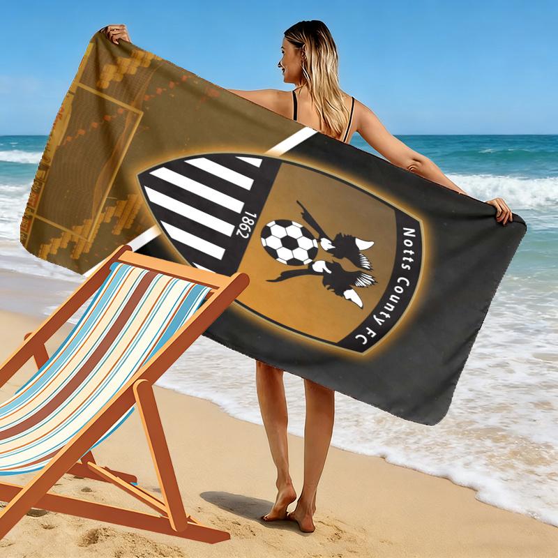 Notts County Towel, Large Soft Quick Dry Towel for Beach Camping Swimming