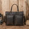 Men's Leather Handbag Large Capacity Top Layer Cowhide Computer Briefcase