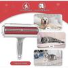 Roller for pet hair with self cleaning base
