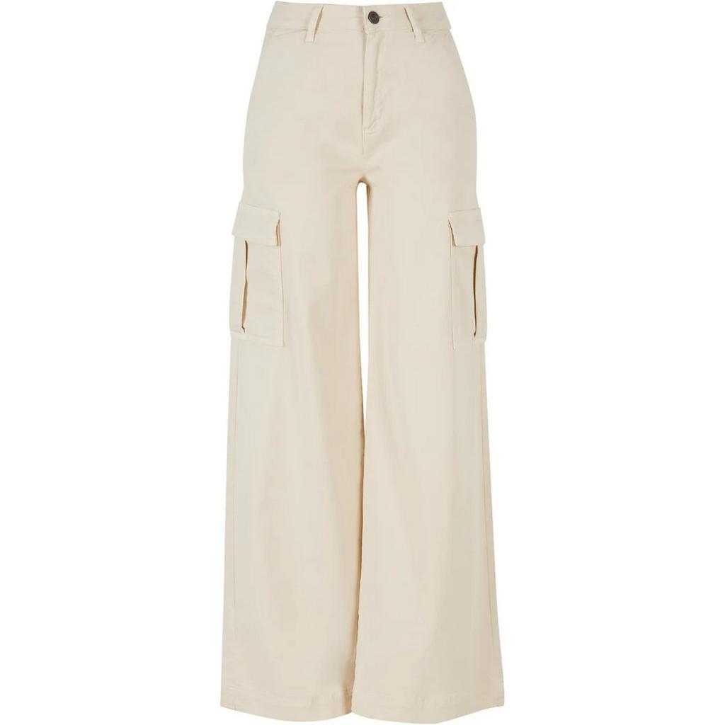 Urban Classics Womens/Ladies Twill High Waist Wide Leg Cargo Trousers