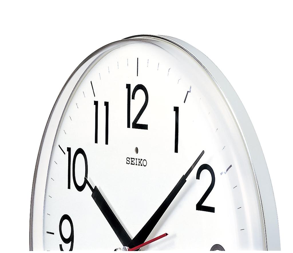 Часы настенные Seiko Clock радио аналоговые белые KX301H