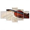 5Pcs Violin Music Instrument Canvas Art HD Print Room Decor Modern 5 Pieces Pictures Paintings Wall Poster No Framed 5 Panel