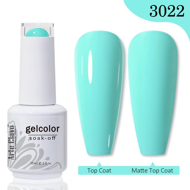 Arte Clavo 15 мл гель-лак для ногтей без сколов и выцветания, УФ-светодиодный замачиваемый верхний базовый гель, красочные УФ-гель-лаки для ногтей для ногтей