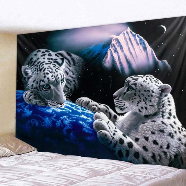 Фэнтезийный гобелен с животными, лесной тигр, украшение для дома, настенный подвесной богемный гобелен для гостиной, спальни, эстетика, украшение комнаты