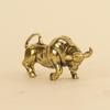 1 Piece Lucky Copper Animal Figurine Miniature Ornament Brass Bullfighting Statue For Home & Office Desk Decoration