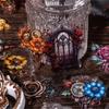 12 шт. набор декоративных наклеек серии Dark Night Flower, ретро-коллаж с розами, этикетка для скрапбукинга, дневник, альбом, журнал, планировщик