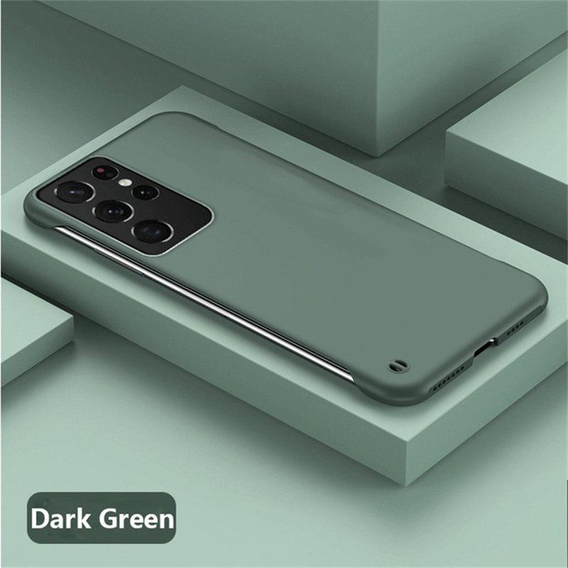 Тонкий жесткий безрамочный чехол для телефона из ПК для Samsung Galaxy S23 S22 S21 Ultra S20 FE S21 Plus, чехол Galaxy Note 20, ультраматовые чехлы
