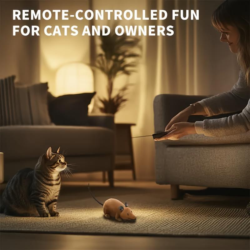 Беспроводная мышь с дистанционным управлением, интерактивные игрушки, дразнящие игрушки для собак и кошек, реалистичные дразнилки для кошек, забавные подарки для кошек