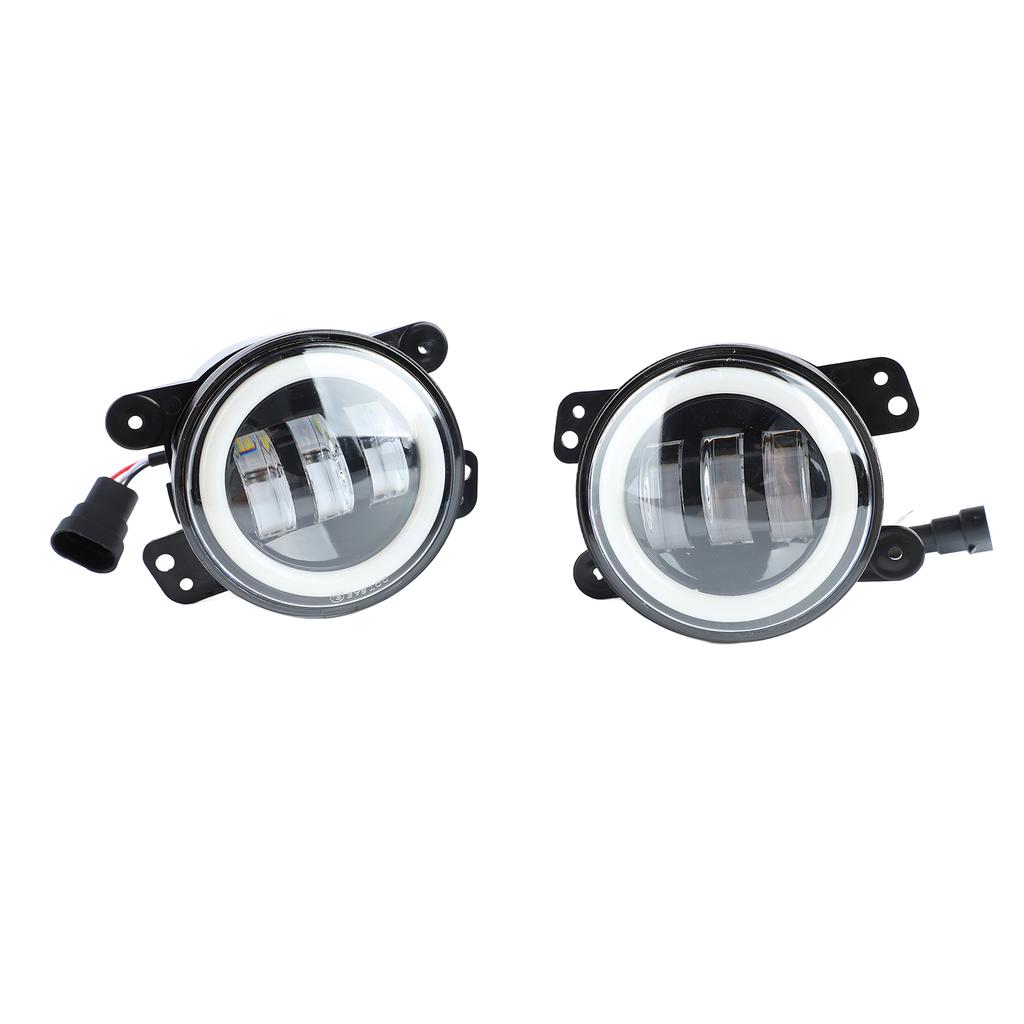 2Pcs Bumper Fog Lights Waterproof 4Inch LED High Brightness Fog Driving Lights Replacement for Jeep