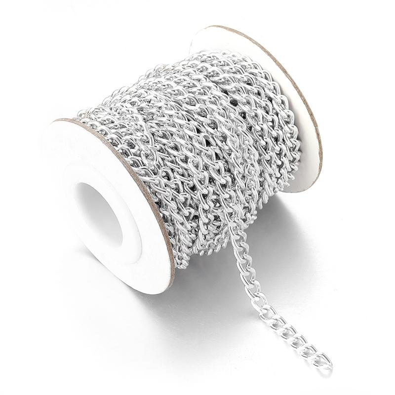 5 yard/lot Metal Aluminium Twisted Curb Chains Link Chain For Jewelry Making Finding DIY Bracelet Necklace Accessories