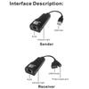 USB Ethernet удлинитель с адаптером питания USB 2.0 сетевой удлинитель кабеля для подключений RJ45 до 100 м для клавиатуры