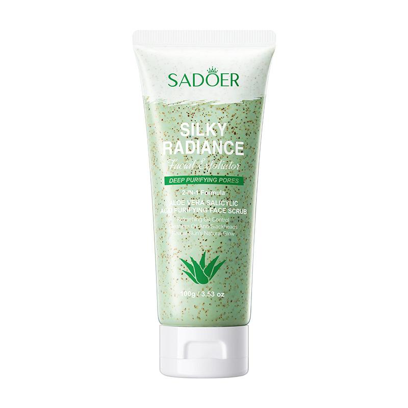 Aloe Vera Salicylic Acid Face Scrub Deep Cleansing Exfoliating Facial Scrub Pore Care 100g