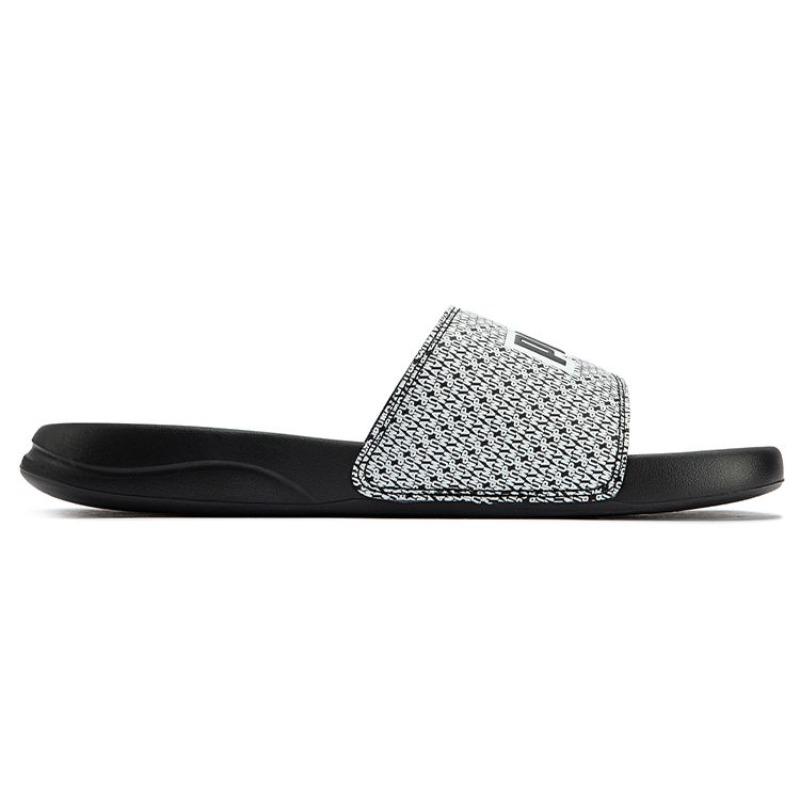 PUMA Popcat 20 Unisex Sports Rubber Sole One Strap Slides Black White 386720-01