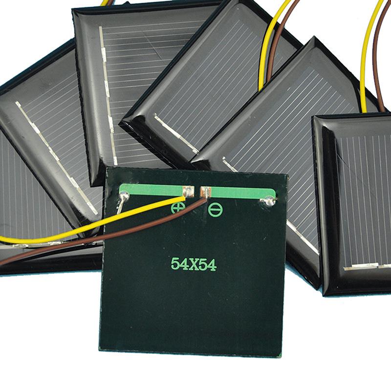 2 В 130 мА 0,26 Вт Солнечная панель Эпоксидный лист Поликристаллическая солнечная панель Ячейка DIY Светодиодный садовый светильник Портативное солнечное зарядное устройство для мобильного телефона