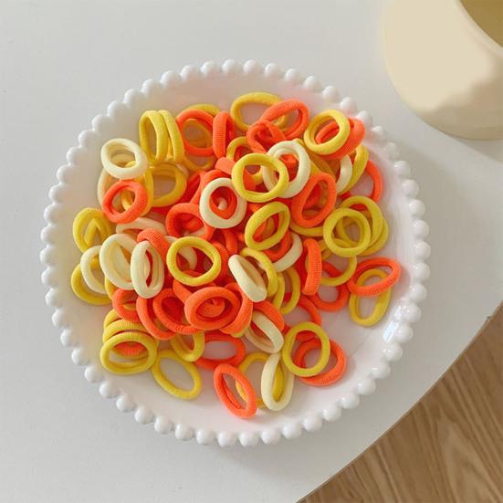 100Pcs Colorful Hair Ties Gentle Towel Ring Material Elastic Bands Hair Rings Styling Lightweight Versatile Accessories