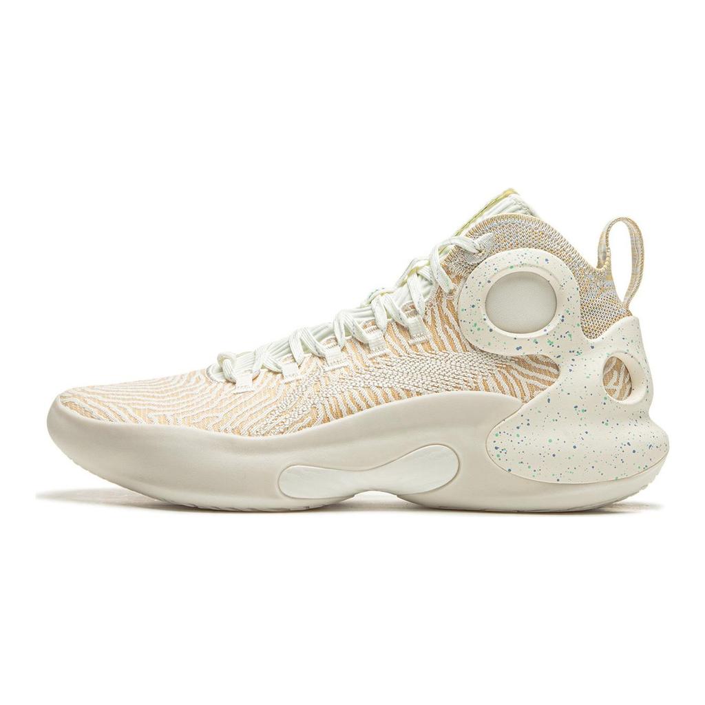 Баскетбольные кроссовки Li Ning Yushuai Ultra, противоскользящие, износостойкие, средней высоты, мужские, цвет Шампанское Белый, ABAU003-14