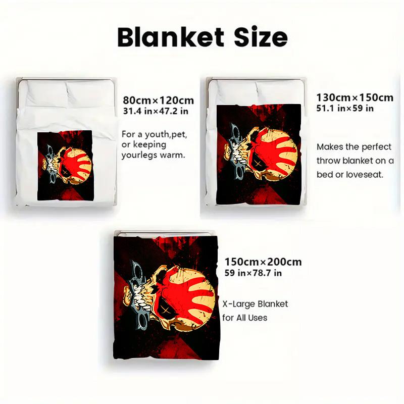 Colorful Five Finger Death 2D Flat Pattern Flannel Blanket High quality All Seasons Warmth and Comfort Perfect for Christmas Gifts.