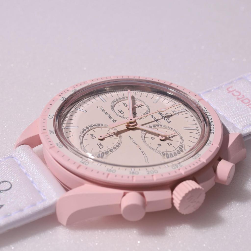 Часы OMEGA SWATCH Venus Watch Omega Swatch Collaboration, оригинальная коробка с покупателем, модель Speedmaster Mission Watch, водонепроницаемый силикон × [с ремешком]