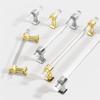 Acrylic Cabinet Door Handle Cabinet Transparent Crystal Drawer Wardrobe Door Handle Kitchen Bedroom Plexiglass Furniture Handle