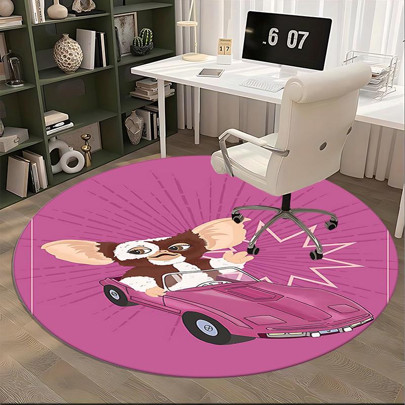 Gizmo,Pink Car Chair mat Round Rug Office carpet, Non slip, Suitable for Living Rooms, Bedrooms,Decor1205866a