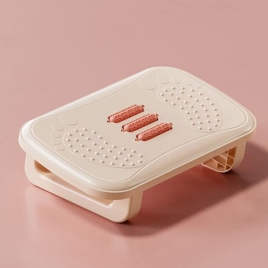 Подставка для ног под стол с массажным роликом, прочная, портативная, для мужчин и женщин, для снятия боли в ногах, эргономичная, для домашнего офиса, для работы, качающаяся табуретка