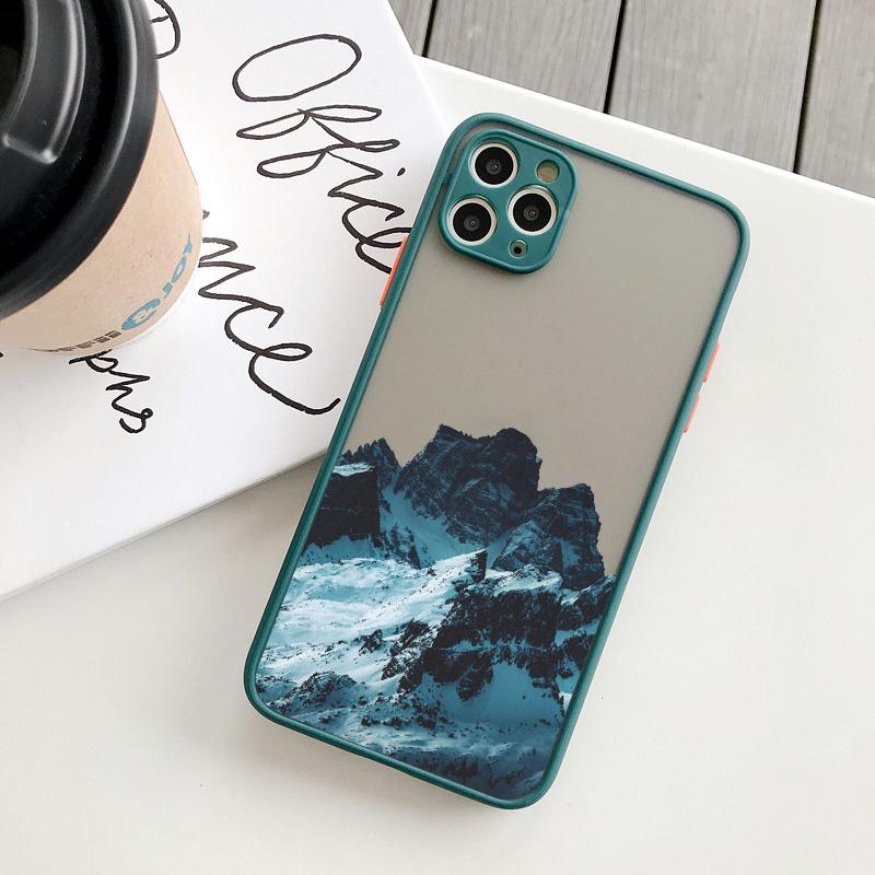 Эстетичный чехол для телефона с рисунком снежной горы для iPhone 7 8 Plus SE2 X XR XS MAX 15 14 12 13 mini 11 Pro Max Ударопрочный чехол