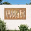 VidaXL Garden Wall Decoration 105x55 Cm Corten Steel Leaf Design 824500