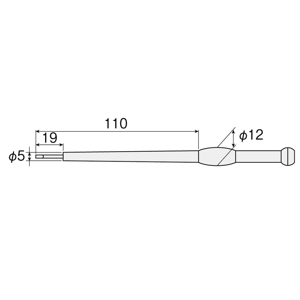 HOZAN Ceramic Adjustment Completely Single Tip Size x Core for Adjusting Ferrite Cores and Volumes D-272 Screwdriver, Non-Magnetic, Item, -1.8 0.4mm,