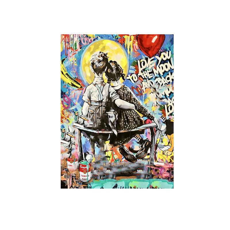 Абстрактное граффити, художественный постер и принт, холст для мальчиков и девочек, современная настенная художественная картина для украшения дома в гостиной