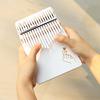 17 Keys Thumb Piano Kalimba White Finger Heart Pattern Solid Single Board Pine Mbira Mini Keyboard