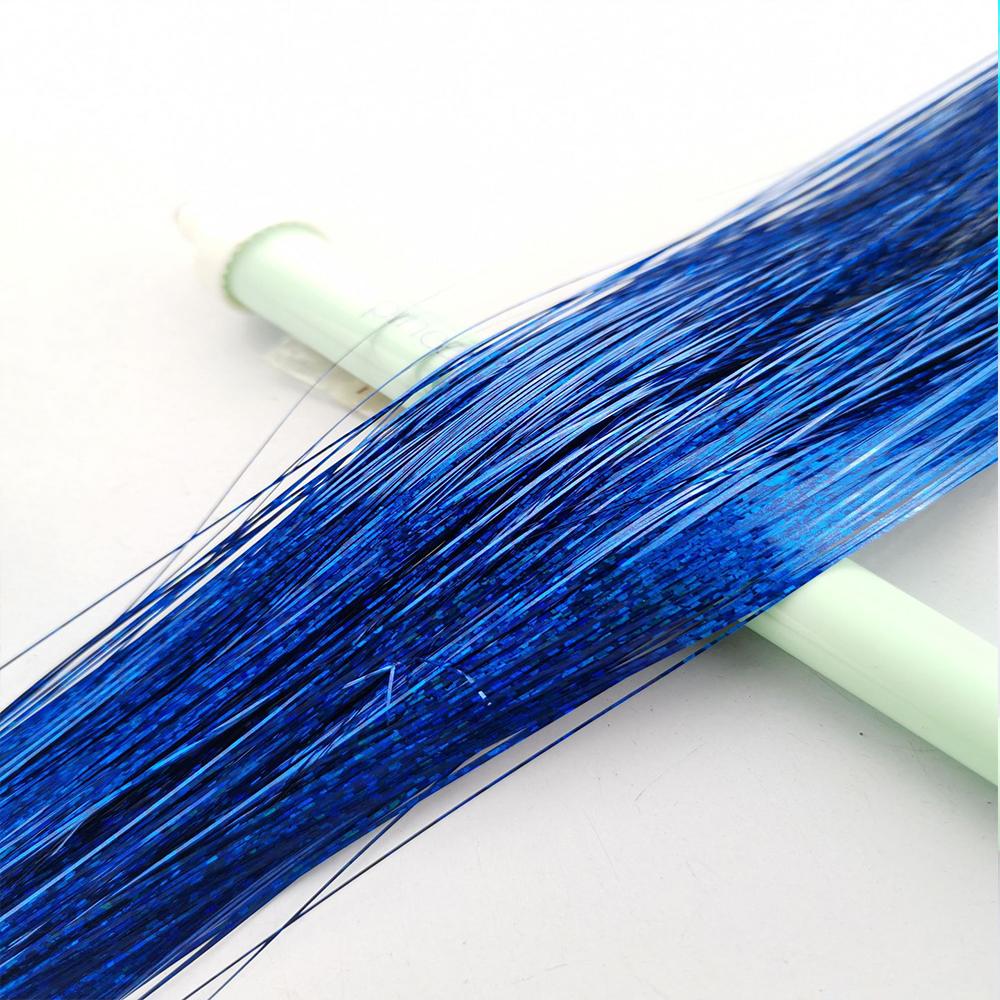 93/120cm Sparkle Synthetics Hair Extensions Tinsel Rainbow Colored Strands Girls Headwear Hairbinge Hair Laser False Decor