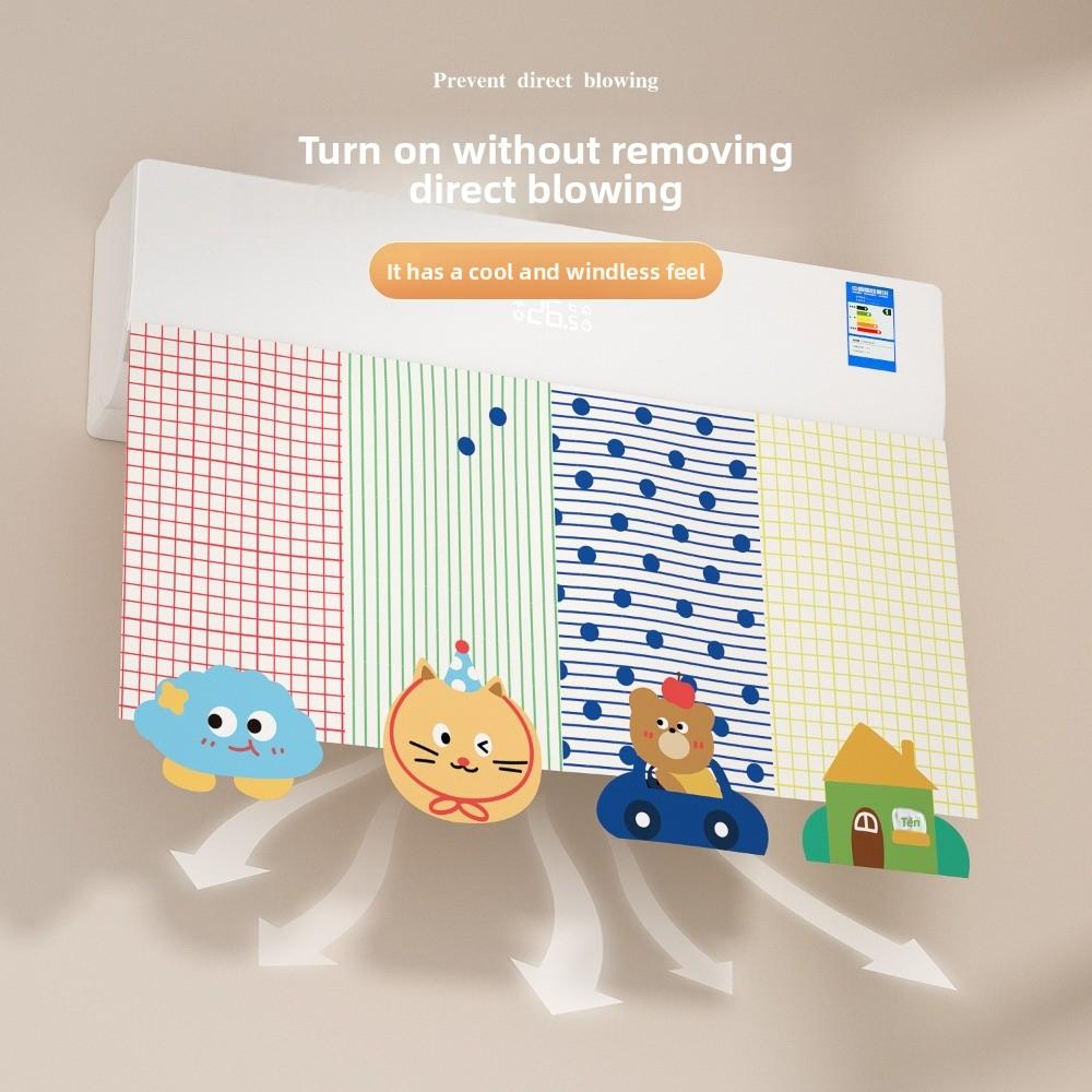 Waterproof Dust-proof Cover Cartoon Hanging Air Conditioner Cover  Wall Decor
