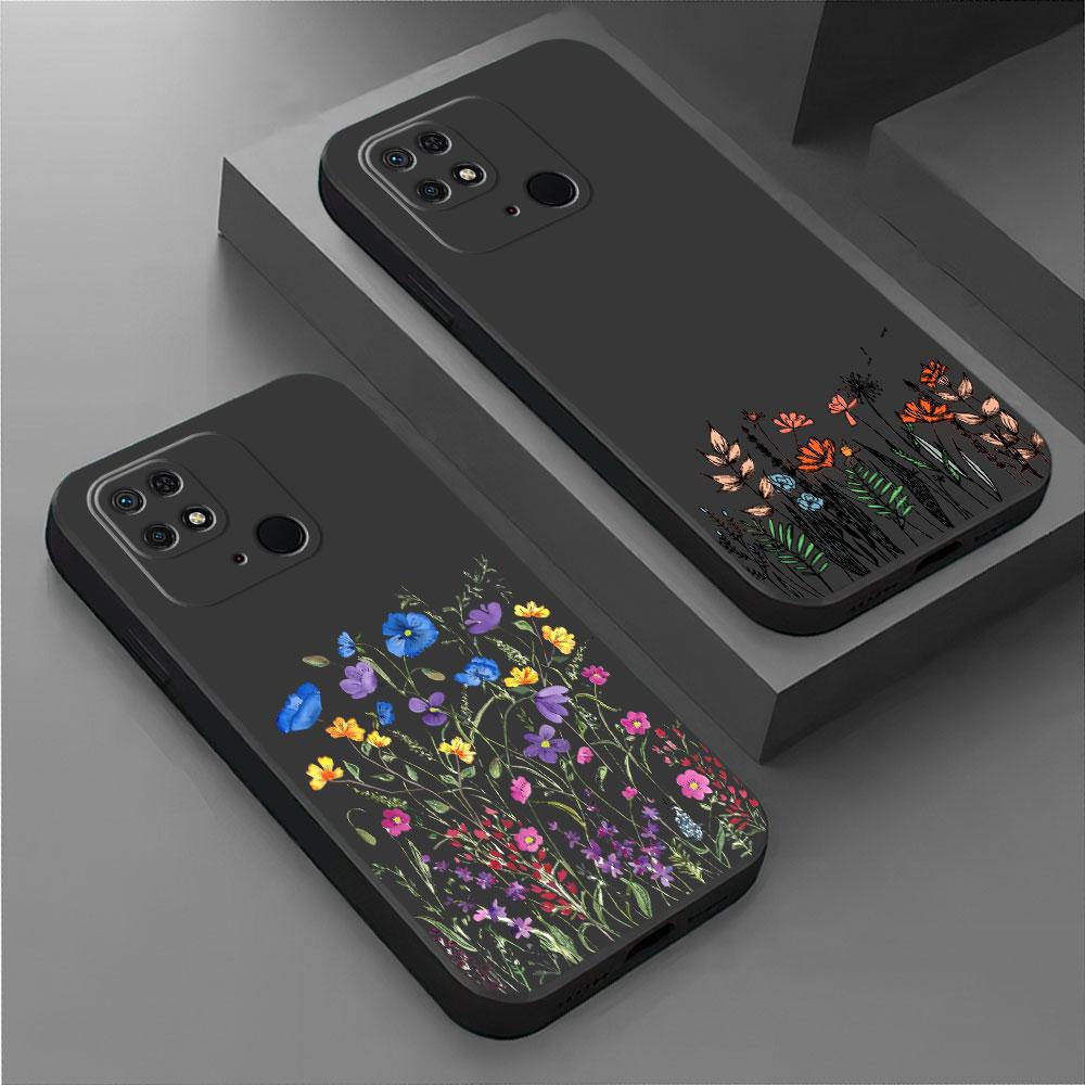 Butterfly Flower Art Phone Case for Xiaomi Redmi Note 11S 9S 9 8 7 10 11 Pro 13 Pro 9T 12 10S 12S 8T TPU Soft Cover