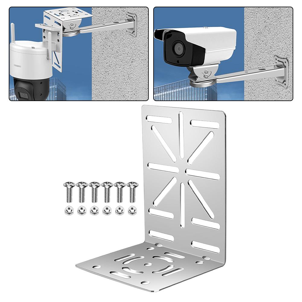 1pc L-Shape Wall Mount Bracket L Shape Adapter Auxiliary Bracket With Nuts Screws For Cctv Camera Support Bracket