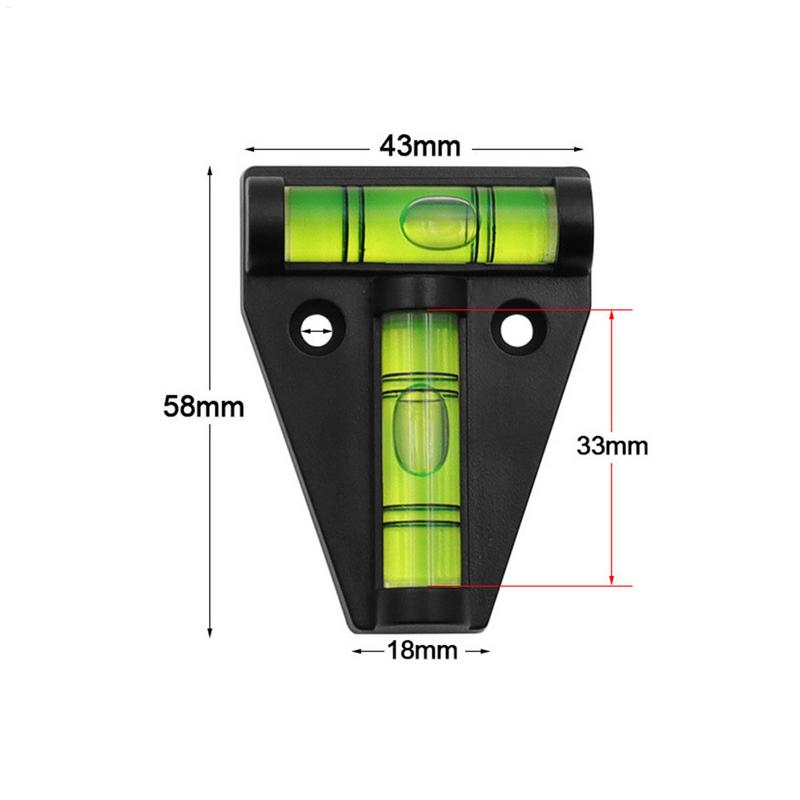 1pc Mini T Type Spirit Level Measurement Instrument Triangular Level T-type calibrator Spirit Bubble Shell Measuring Tools