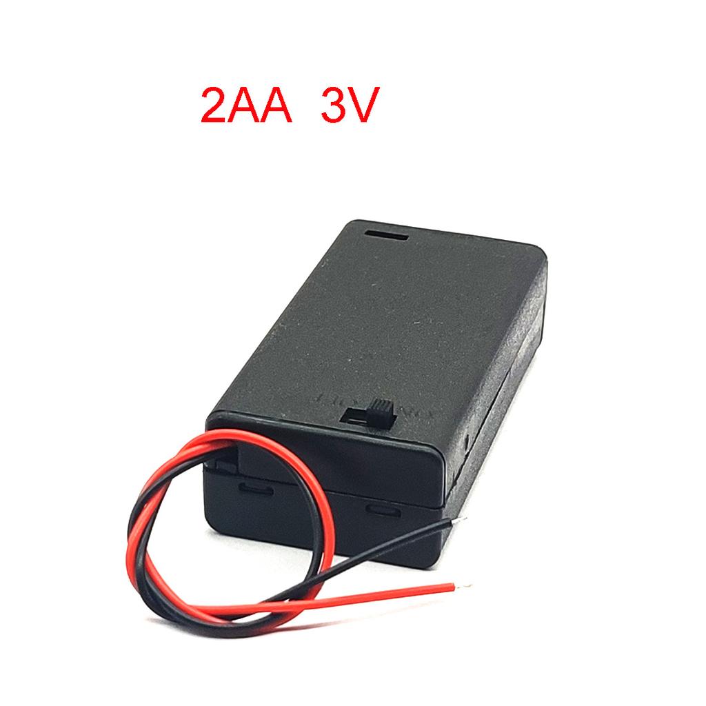 Корпус для батареек AA на 1/2/3/4 слота, держатель для батареек AA на 1,5 В/3 В/4,5 В/6 В, коробка для батареек AA, корпус для хранения батареек AA с переключателем