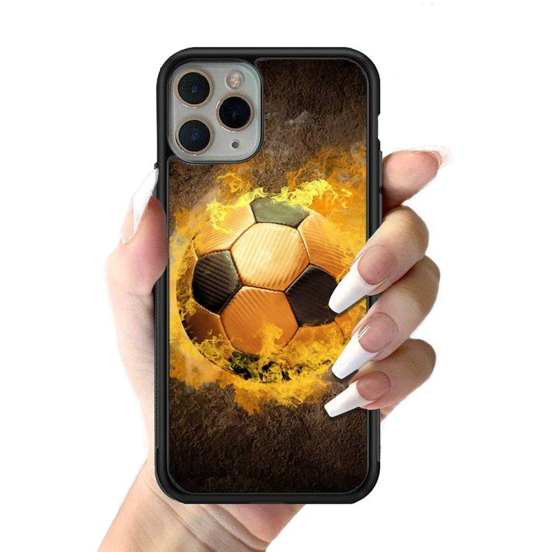 Чехол для телефона «Футбол» Силиконовый чехол из ПК + ТПУ для iPhone 11 12 13 Pro Max 8 7 6 Plus X SE XR Hard Fundas