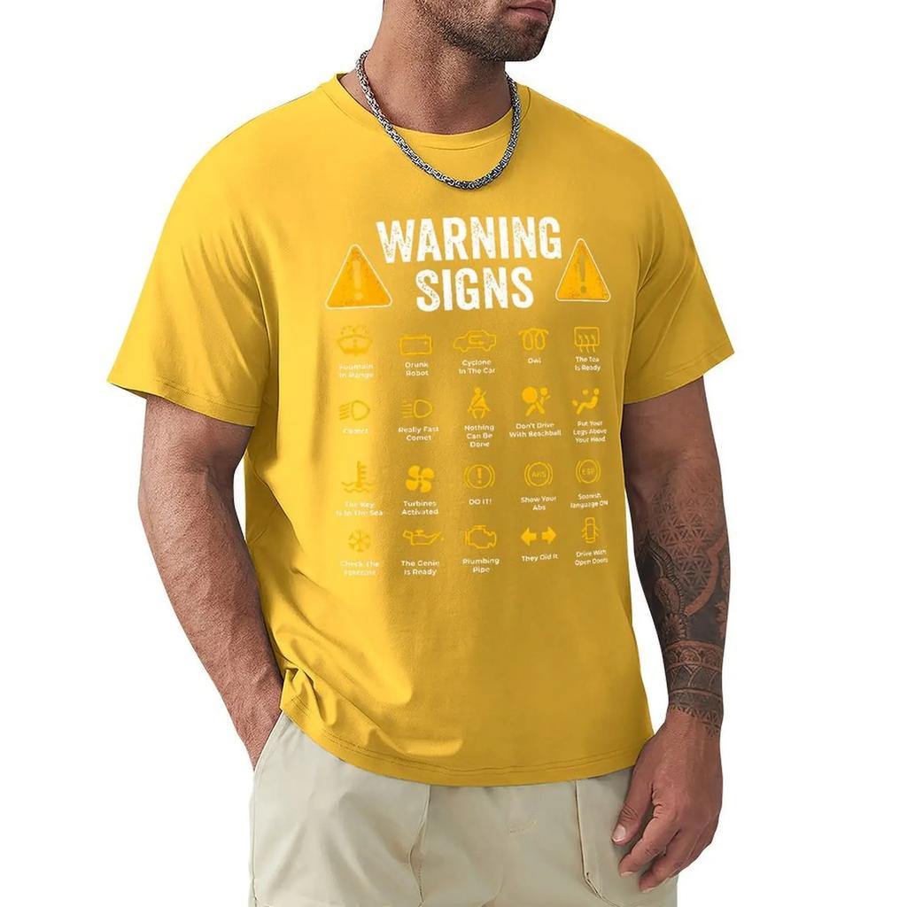 Забавные предупреждающие знаки для вождения 101, подарок автомеханику, футболка для водителя, повседневная футболка большого размера, хлопковые мужские топы, футболки, хлопковая одежда