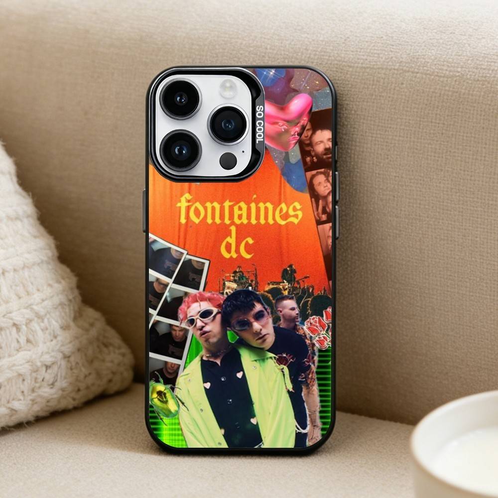 F-Fontaines DC Romance Phone Case For iPhone 16,15,14,13,12,17,Pro,MAX Black Matte Shockproof Cover