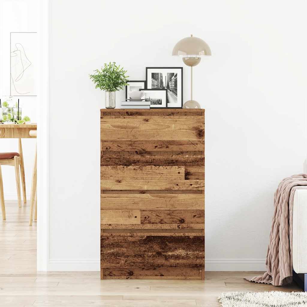 Sideboard Rustic Wood Look 60 x 35 x 98.5 cm Engineered Wood
