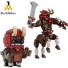 BuildMoc Дышит Диким Brickheadz Монстр Кентавры Линелы Набор Строительных Блоков Для Лошади Зверя Касс Бокоблины Кубики Детская Игрушка