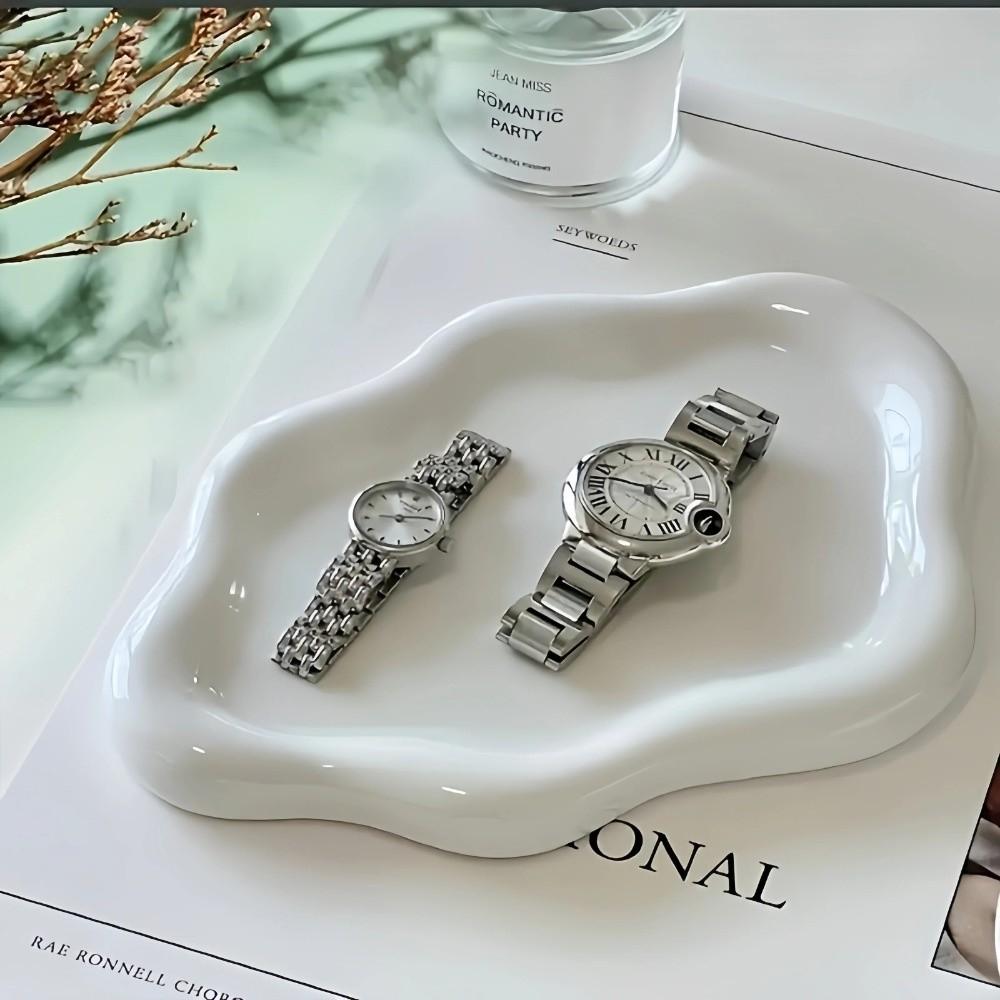 Mini Jewelry Tray Cloud Shape Jewelry Display Plate Ins Storage Plate Watches/Keys Storage