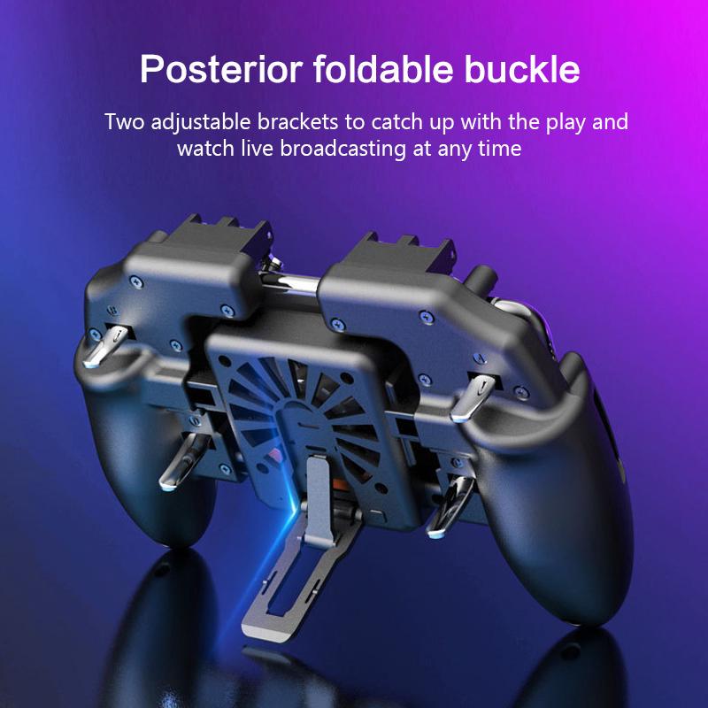 PUBG Handheld Game Controller Shooter Trigger Gamepad with Cooling Fan for Android iOS Smartphone