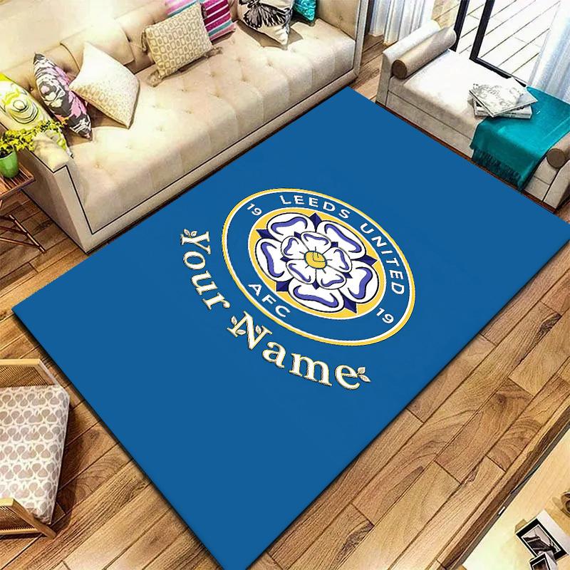 Leeds Football Club Custom Name Carpet Rug For Living Room Bedroom Home Sofa Decoration,Kids play Non-slip Floor Mat